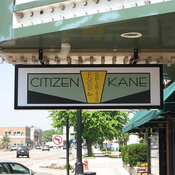 Citizen Kane Outdoor Sign in the Fox Valley and Greater Chicagoland area